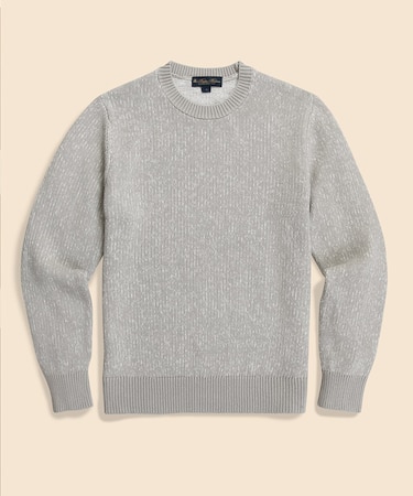 コットン/リネン クルーネックセーター