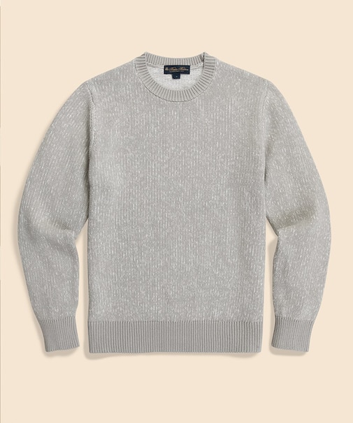 コットン/リネン クルーネックセーター