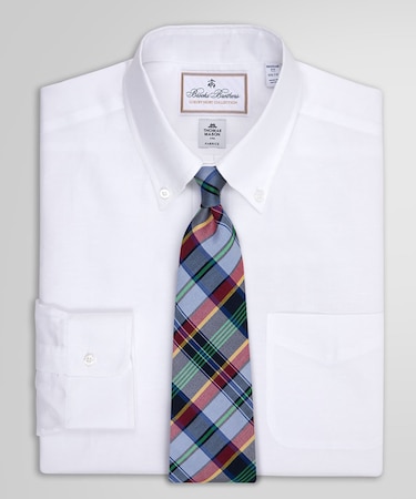 コットン/リネン ソリッド ドレスシャツ Regular Fit