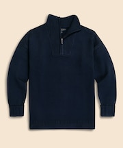 コットンブレンド セーリング ハーフジップセーター