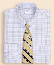 Brooks Brothers Explorer　コットンブレンド　ウィンドウペイン　ドレスシャツ　Regular Fit