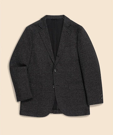 コットンブレンド ジャージーヘリンボーン 段返り３釦サックジャケット Classic