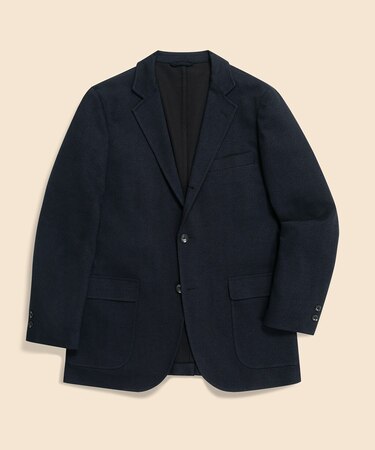 コットンブレンド ジャージーヘリンボーン 段返り３釦サックジャケット Classic