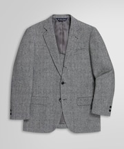 ウール ツイード ヘリンボーンストライプ 段返り３釦コンフォートサックジャケット Traditional