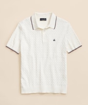 コットン ケーブル GFロゴ テニス ポロセーター