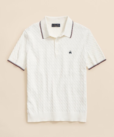 コットン ケーブル GFロゴ テニス ポロセーター