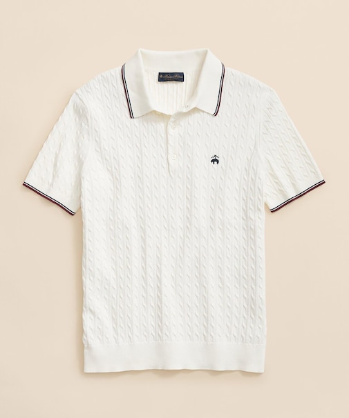 コットン ケーブル GFロゴ テニス ポロセーター