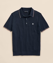 コットン ケーブル GFロゴ テニス ポロセーター