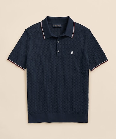 コットン ケーブル GFロゴ テニス ポロセーター