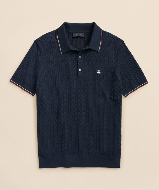 コットン ケーブル GFロゴ テニス ポロセーター