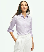 スーピマコットンストレッチ ストライプシャツ Fitted Fit