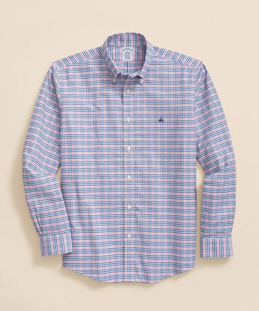 ストレッチオックスフォード GFロゴ チェック カジュアルシャツ Regular Fit