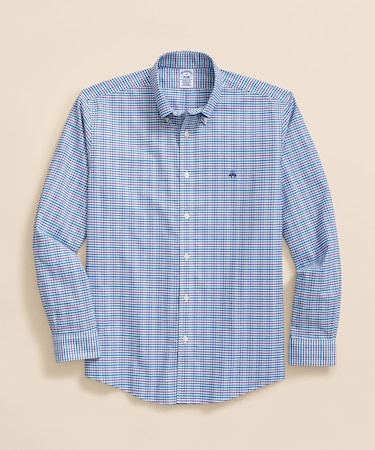 ストレッチオックスフォード GFロゴ チェック カジュアルシャツ Regular Fit