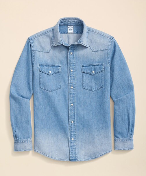 コットン デニム ウエスタン カジュアルシャツ Regular Fit