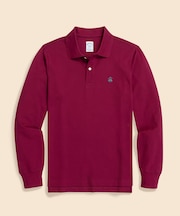 スーピマコットンストレッチピケ　GFロゴ　ロングスリーブポロシャツ　Slim Fit