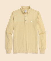 コットン／ポリエステル　ハイツイストピケ　GFロゴ　ロングスリーブポロシャツ