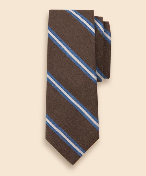 タッサーシルク／コットン　BB#2ストライプタイ