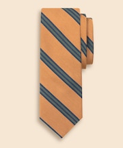 タッサーシルク／コットン　BB#1ストライプタイ