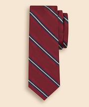 シルク／コットン　サテン　ストライプタイ