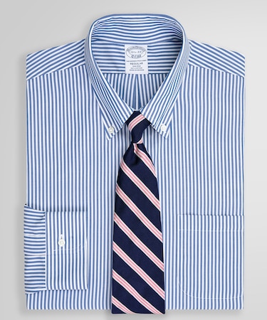 コットンストレッチ ブロードクロス キャンディストライプ ドレスシャツ Regular Fit