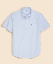 コットンオックスフォード　GFロゴ　ショートスリーブ　プルオーバーシャツ