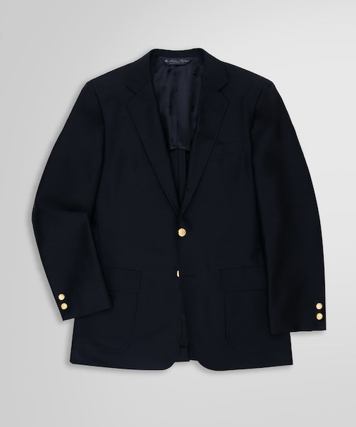 トロフィーモヘア/ミラクルクリンプウール 段返り３釦ブレザー Traditional