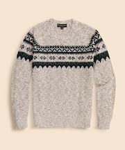 コットン　フェアアイル　クルーネックセーター