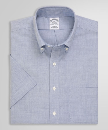 スーピマコットン　オックスフォード　ショートスリーブ　ドレスシャツ　Regular Fit