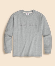 USAコットンジャージー　ヘビーウェイト　ロゴエンブロイダリー　ロングスリーブ　Tシャツ