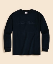 USAコットンジャージー　ヘビーウェイト　ロゴエンブロイダリー　ロングスリーブ　Tシャツ