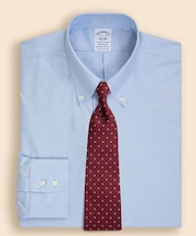 スーピマコットンストレッチ　フレンチプラケット　ドレスシャツ　Regular Fit