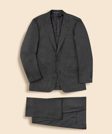 ウール オーバーブルペイン グレンチェック シングル2釦スーツ Classic