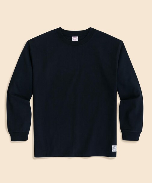 USAコットンジャージー ヘビーウェイト GFロゴラベル ロングスリーブ Tシャツ