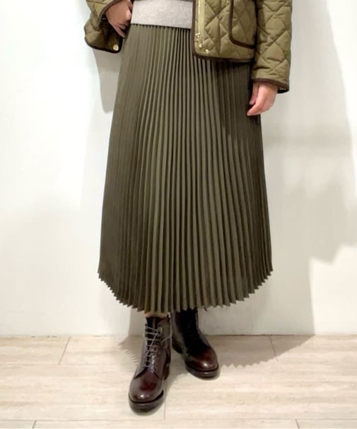 ポリエステルツイル プリーツスカート
