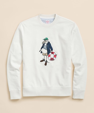 コットン マスコットヘンリー/スイム スウェットシャツ