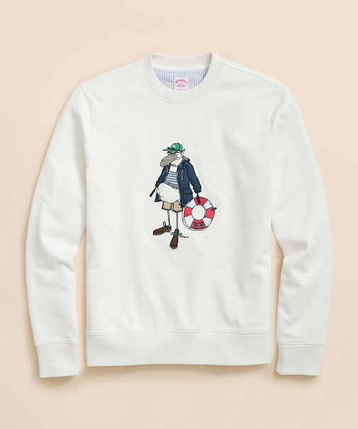 コットン マスコットヘンリー/スイム スウェットシャツ