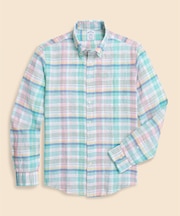 アイリッシュリネン　シーズナルパターン　カジュアルシャツ　Regular Fit