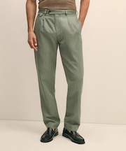 リネン／コットン　プリーテッド　ワイドパンツ　PLT