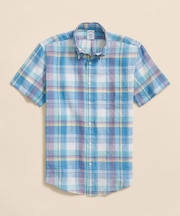 アイリッシュリネン　チェック　ショートスリーブ　カジュアルシャツ　Regular Fit