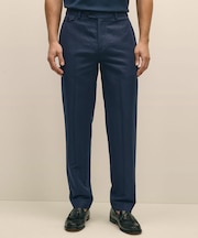 リネン／コットン　プレーンフロントパンツ　Regular