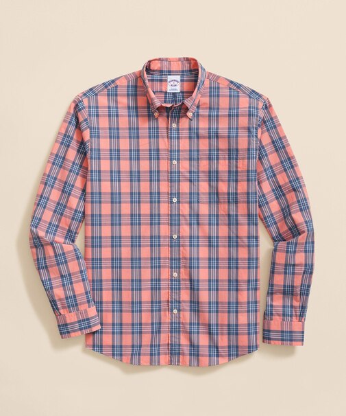 コットンポプリン チェック フライデーシャツ