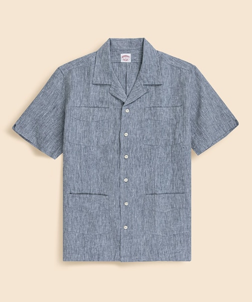 リネン　キューバシャツ