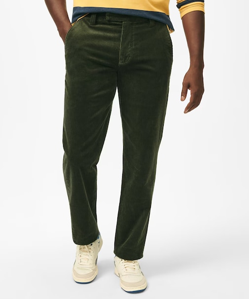 ストレッチコットン 8-Waleコーデュロイ プレーンフロントパンツ REGULAR