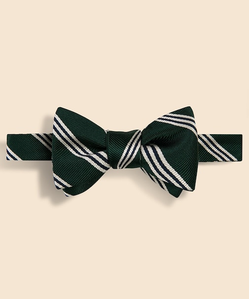 シルク　ミニBB#1ストライプ　レップボウタイ　Made in USA