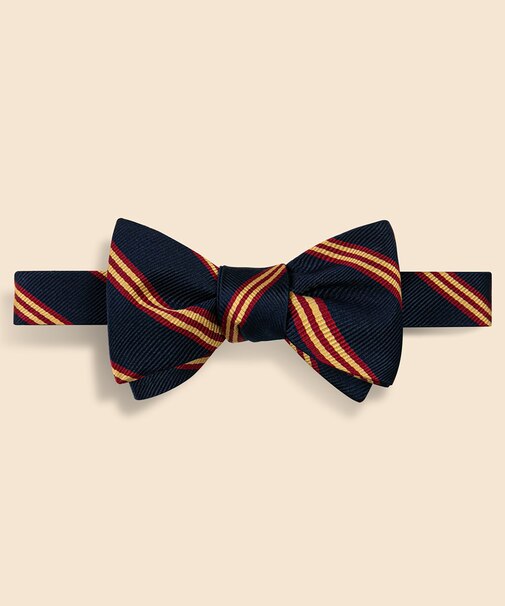 シルク　ミニBB#1ストライプ　レップボウタイ　Made in USA