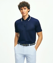 Performance Series　ポリエステルブレンド　ストレッチジャージー　ソリッド　ジップアップ　ゴルフポロシャツ