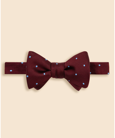 シルク　ドット　レップボウタイ　Made in USA