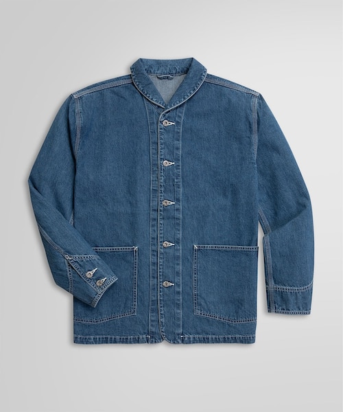 デニム　ショールカラー　カバーオール コットン デニム ショールカラー カバーオール｜ブルックス ブラザーズ