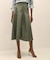 ストレッチコットンサテン　Aラインスカート