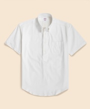 コットン　デニム　ショートスリーブ　プルオーバーシャツ